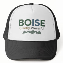 Custom Boise Leather Patch Trucker Hat