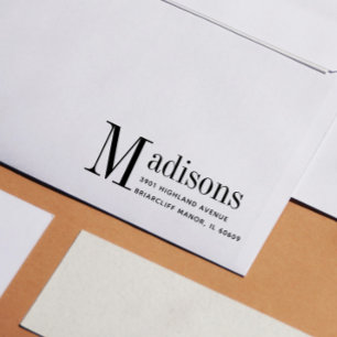 Custom Bold Family Name Return Address Rubber Stamp