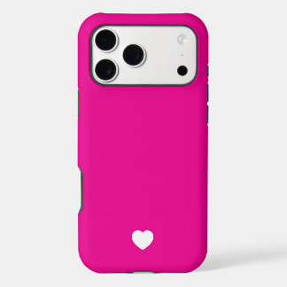 Custom Bold Pink Heart Phone Case – iPhone 17