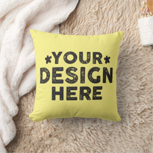 Custom Bold Say Their Name Design for Men Throw Pillow