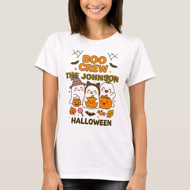 Custom Boo Crew Pumpkin Squad Tee (Front)