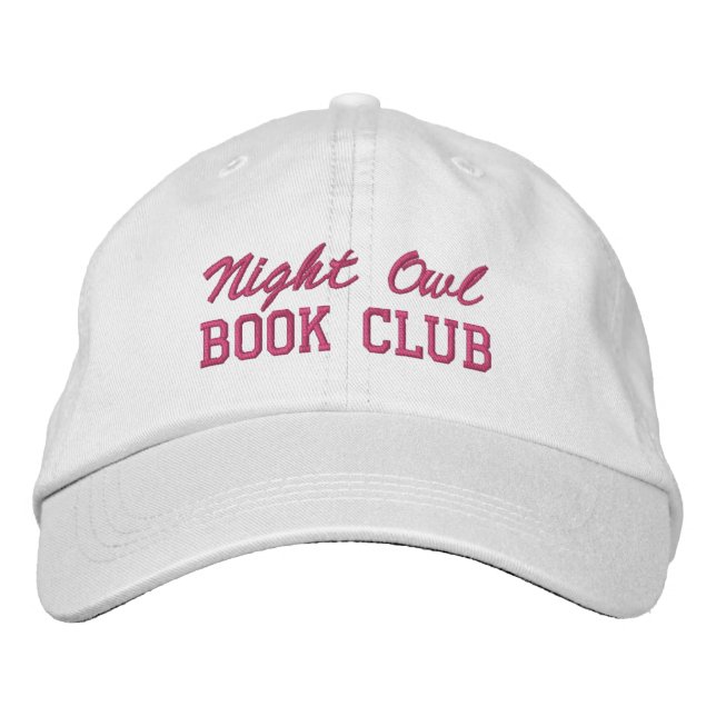 Custom Book Club Name Embroidered Hat (Front)