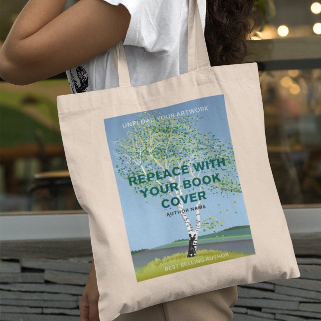 Custom Book Cover l Promotion Book Launch Writer Tote Bag (Creator Uploaded)