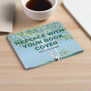 Custom Book Cover l Writer Book Launch Promotion Square Paper Coaster