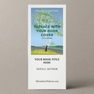 Custom Book Cover Launch Writer Author Marketing  Rack Card