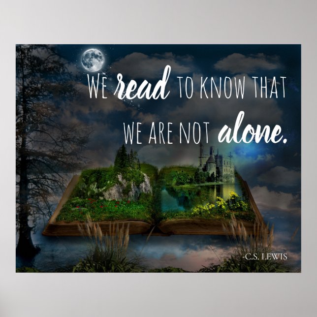 Custom Book Lover C.S. Lewis Poster (Front)