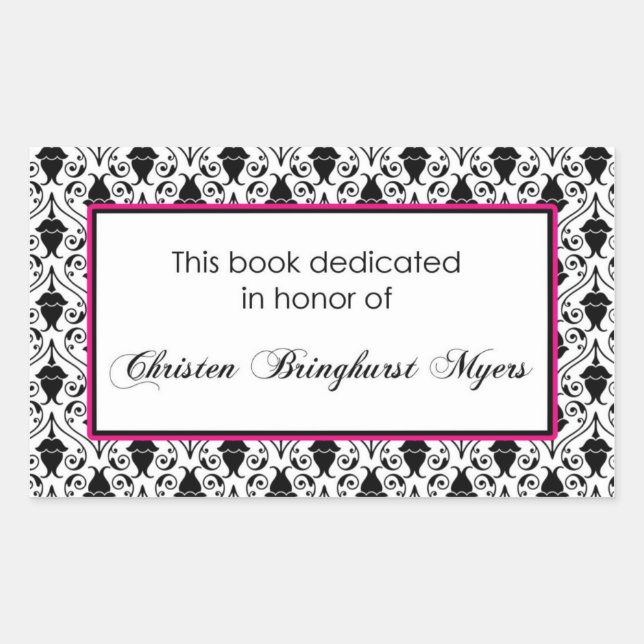 Custom book plate sticker (Front)