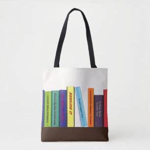 Custom Book Titles bookshelf Tote Bag