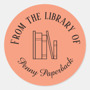 Custom Bookplate Stickers Your Name Book Spines