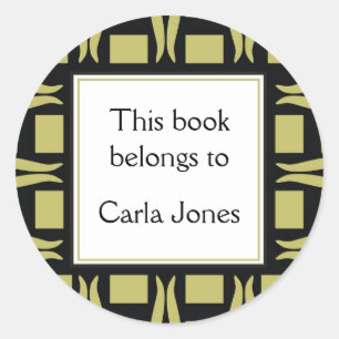 Custom Bookplates Personalized Classic Round Sticker
