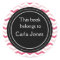 Custom Bookplates | Pink  Chevron Stripes