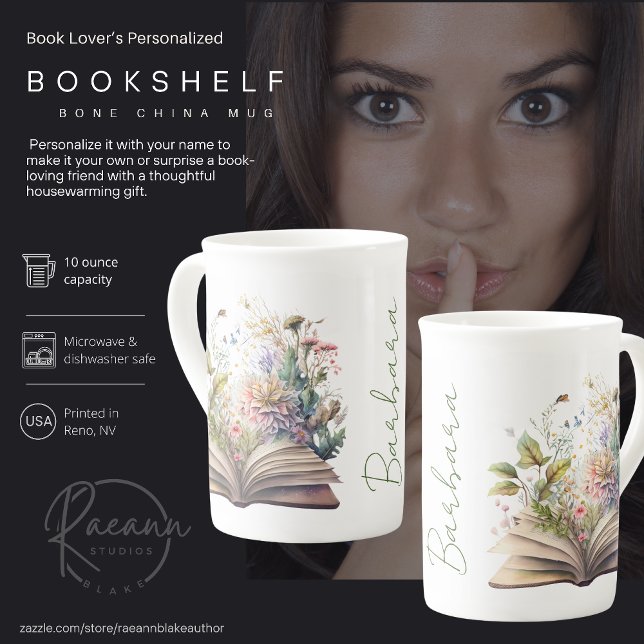 Custom Bookshelf Bone China Mug (Creator Uploaded)