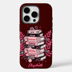 Custom Bookshelf Floral Gift For Bookworm Readers iPhone 16 Pro Case