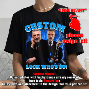 custom bootleg 50th Birthday, Look Who's 50! Tri-Blend Shirt