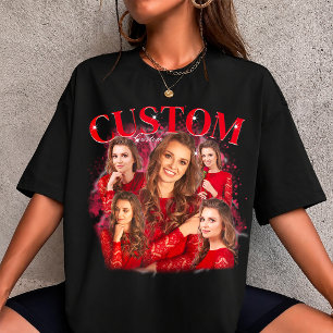 Custom Bootleg Photo Personalized Retro 90s Style T-Shirt
