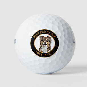 Custom Border Collie Dog Personalized Drawing Golf Balls