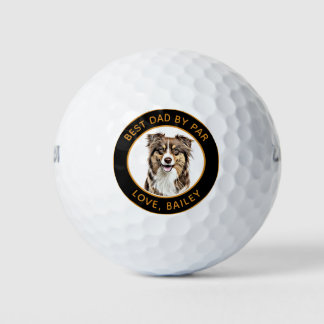 Custom Border Collie Dog Personalized Drawing Golf Balls