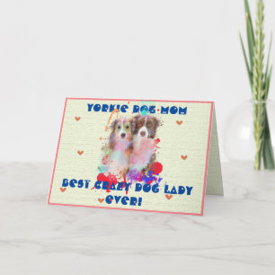Custom Border Collie Mom Dog Crazy Dog Lady Card