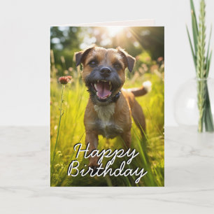 Custom Border Terrier Happy Birthday Card