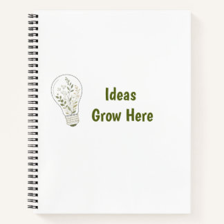Custom Botanical Light Bulb Notebook