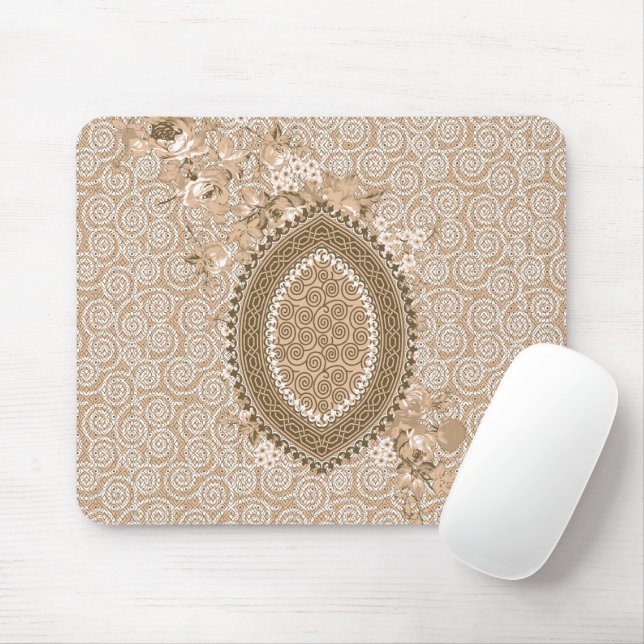 Custom Botanical Office Desk Accessory Mouse Pad (With Mouse)