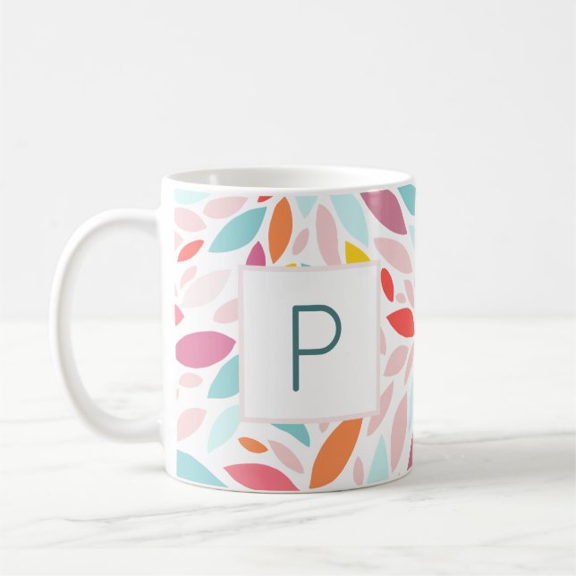 Custom Botanical Personalized Gift  Coffee Mug (Left)