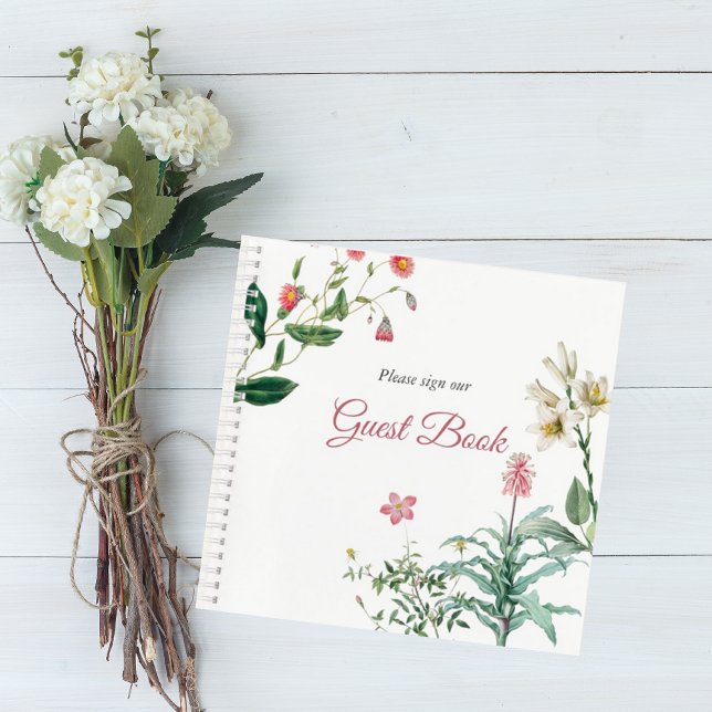 Custom Botanical Wedding Guest Book (Creator Uploaded)