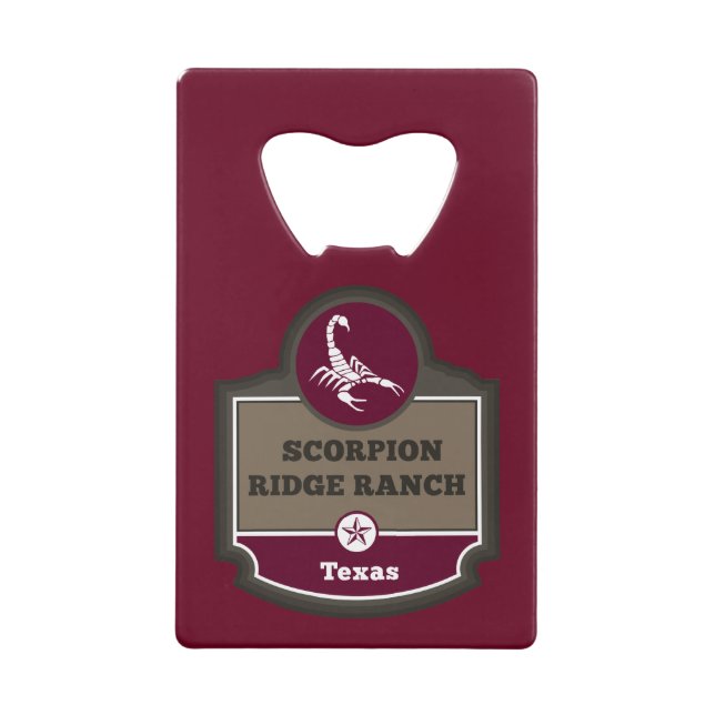 Custom bottle opener credit card bottle opener (Front)