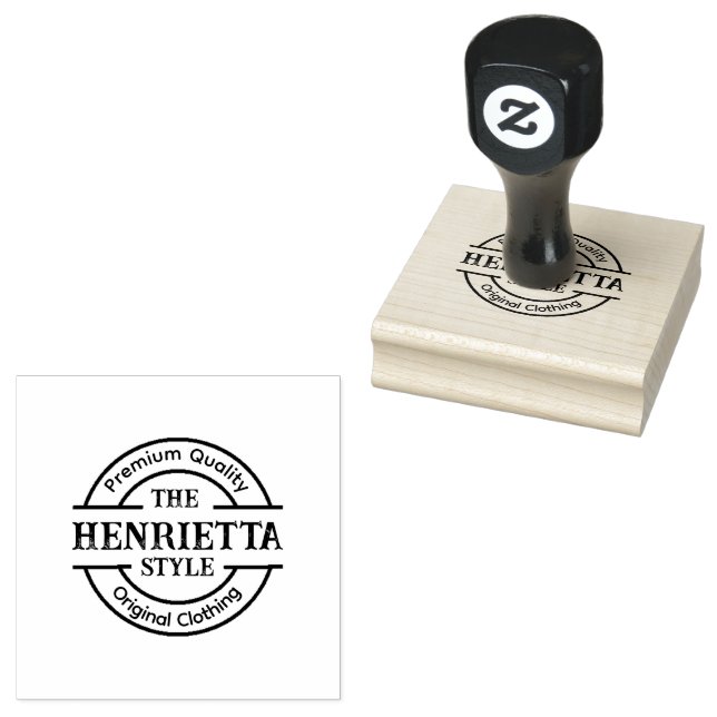Custom Boutique Style Round Logo Rubber Stamp (Stamped)