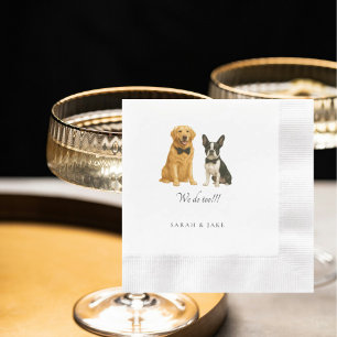 Custom Bow Tie  2 Pet Wedding Napkins