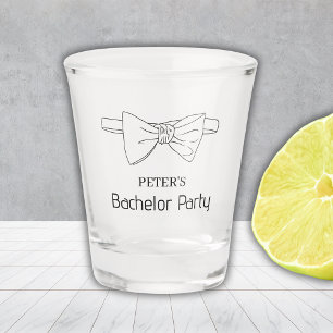 Custom Bow Tie Bachelor Party Shot Glass