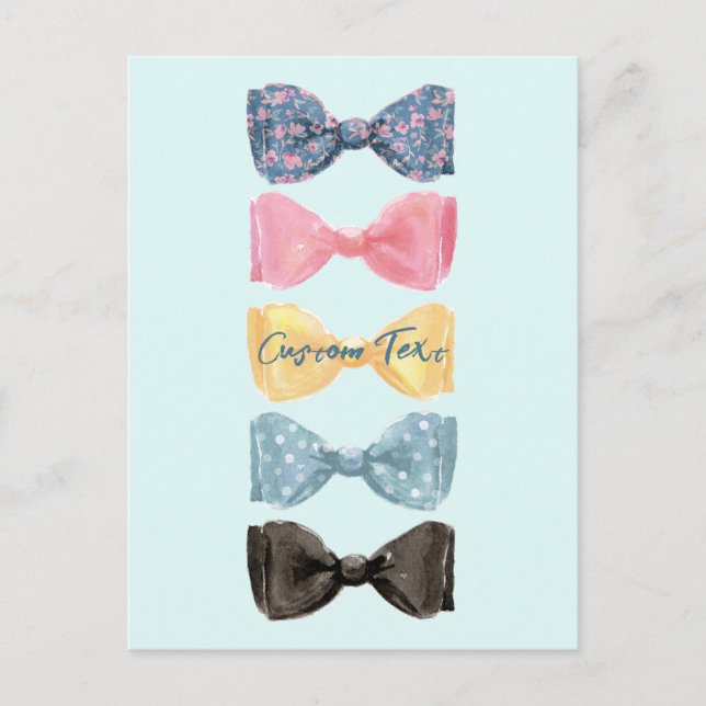 Custom Bow Ties Holiday Postcard (Front)