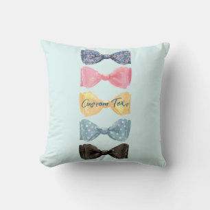 Custom Bow Ties Throw Pillow