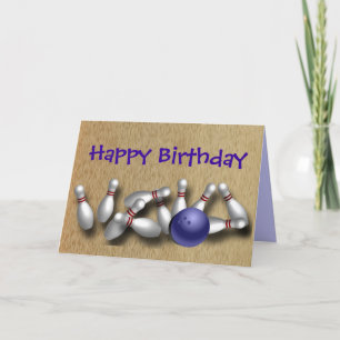 Custom Bowling Greeting Cards Postcards
