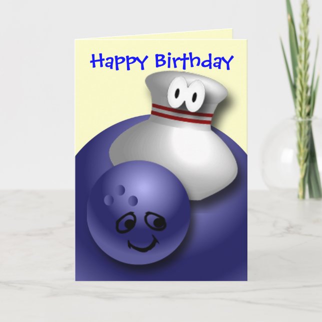 Custom Bowling Greeting Cards Postcards (Front)
