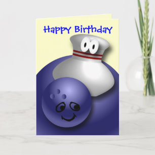 Custom Bowling Greeting Cards Postcards