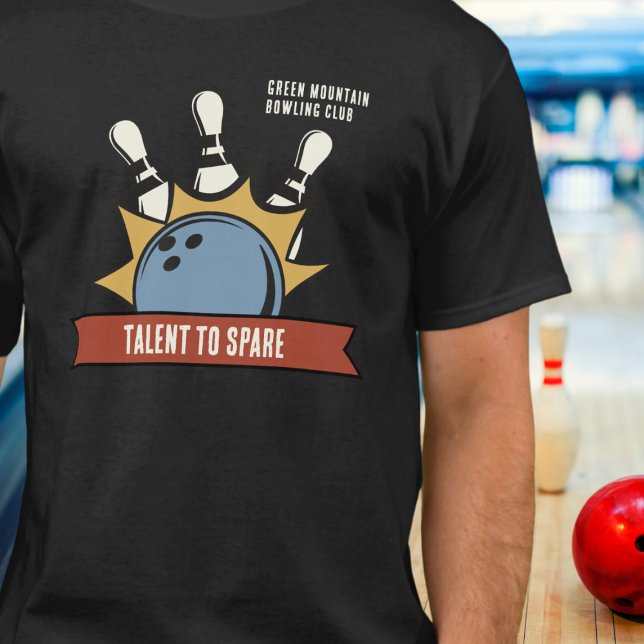 Custom Bowling School Club League Name  T-Shirt (Creator Uploaded)