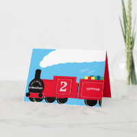 Custom boy 2nd birthday train