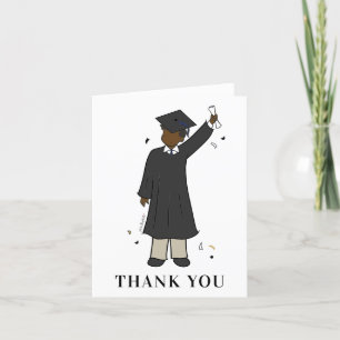 Custom Boy Avatar   High School Graduation Thank Y Thank You Card