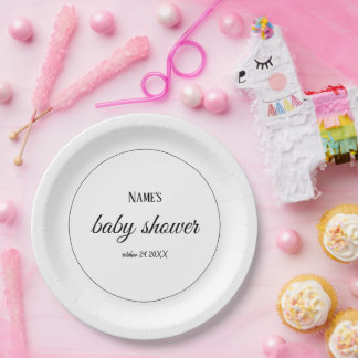 Custom Boy & Girl Baby Shower Plates