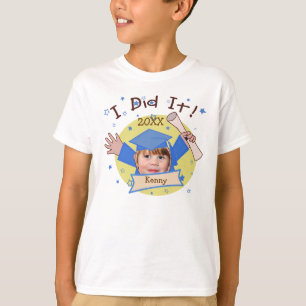 Custom Boy Graduate Graduation T-Shirt
