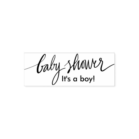 Custom boy or girl baby shower self inking stamp