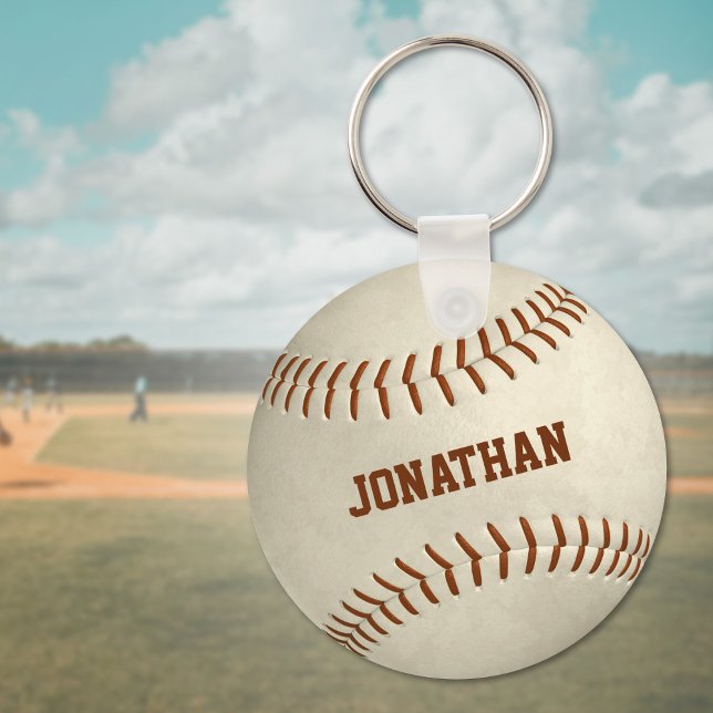 custom boys girls simple baseball softball keychain (Creator Uploaded)