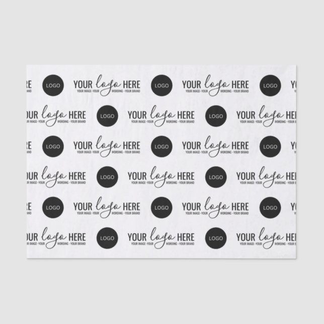 Custom Branded 2 Logo Business Company Packaging Tissue Paper (Front)