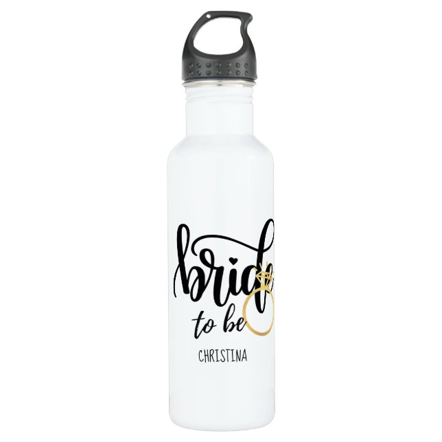 Custom Branded Bride-To-Be Bacehelorette Bridal  710 Ml Water Bottle (Front)