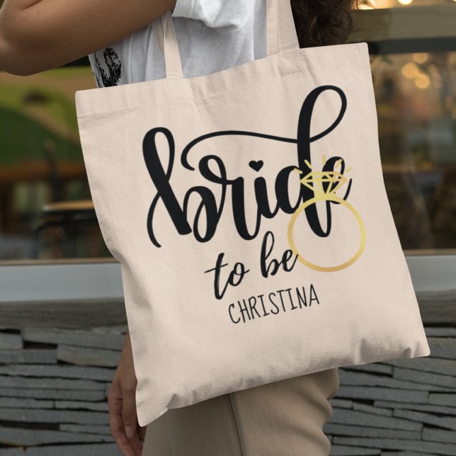 Custom Branded Bride-To-Be Bacehelorette Bridal  Tote Bag (Creator Uploaded)