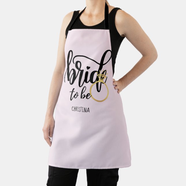Custom Branded Bride-to-Be Bachelorette Bridal Apron (Insitu)