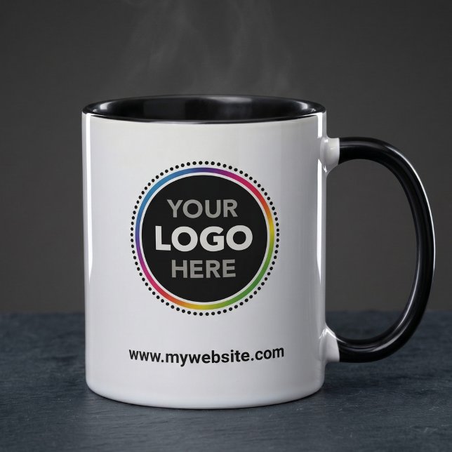 Custom Branded Business Mug With Logo and Website (Creator Uploaded)