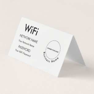 Custom Branded Business Name Wifi Details & Logo