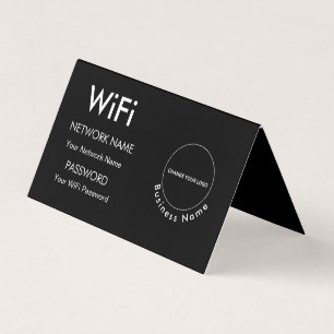 Custom Branded Business Name Wifi Details & Logo